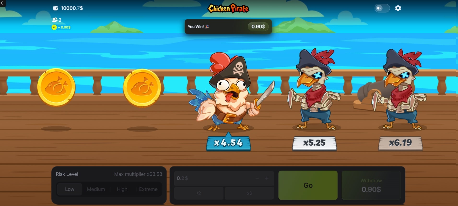 Chicken Pirate Win